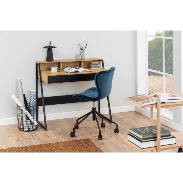 Bureau Reece | bureau d'ordinateur - Chne/noir (100 cm)