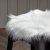 Coussin de chaise Katy 34 x 34 cm - Fausse fourrure blanche