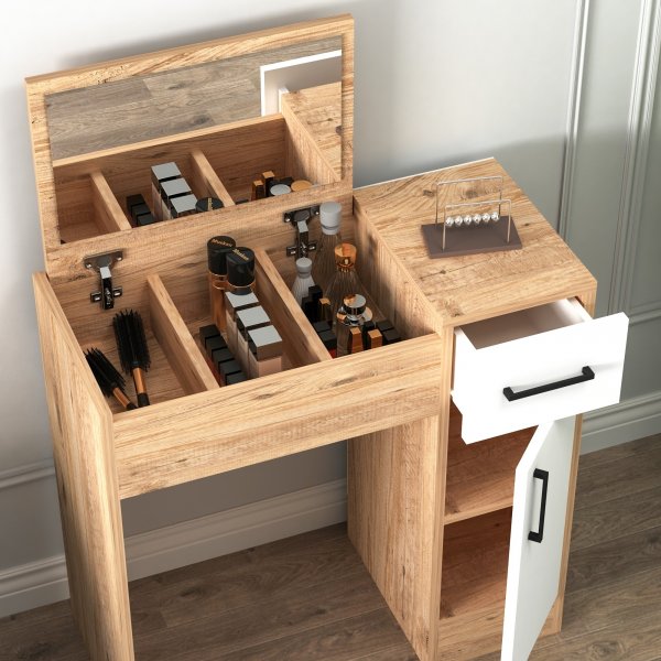 Inci kaptafel 77 x 37,3 cm - Grenen/wit Inci kaptafel 77 x 37,3 cm - Grenen/wit