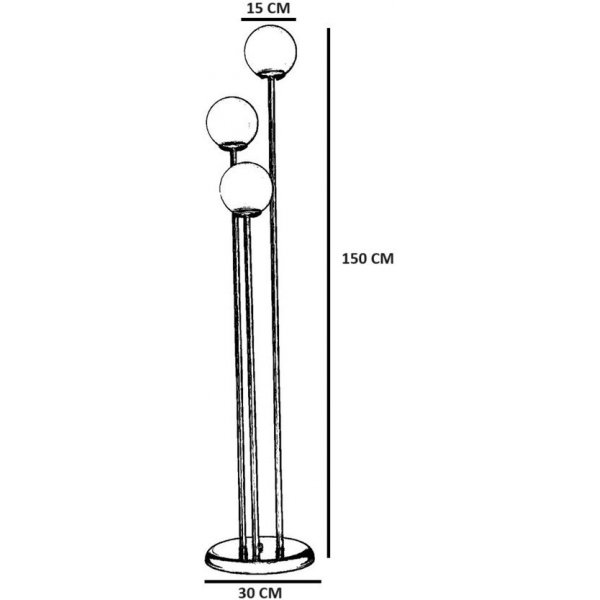 Lampadaire Judy - Or/ambre Lampadaire Judy - Or/ambre