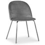 Giovani velvet stol - Gr/Krom