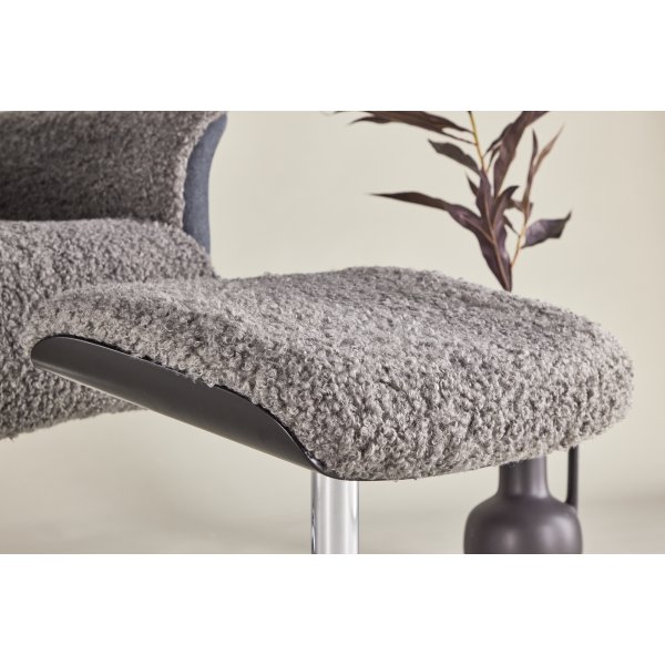 Relaxfauteuil met voetenbank - Grijs - Hagn + Vlekverwijderaar voor meubels