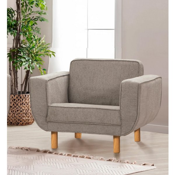 Fauteuil Berjer - Gris/chêne Fauteuil Berjer - Gris/chêne