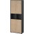 Bibliothque haute Sign  4 portes - Gris mat/hickory