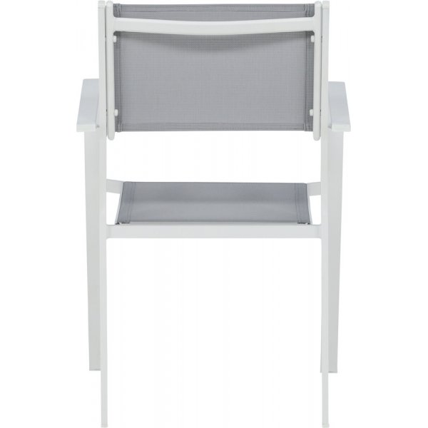 Chaise de terrasse empilable blanche/grise - Copacabana