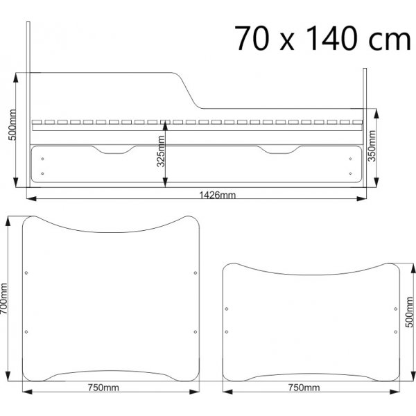 Cot Teddy - Elke maat & sticker Cot Teddy - Elke maat & sticker
