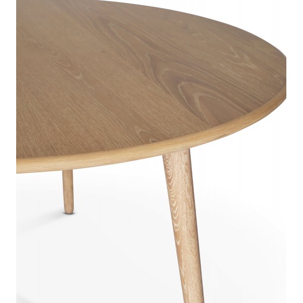 Table  manger ronde Omni en badigeon 130 cm + Pieds de meubles