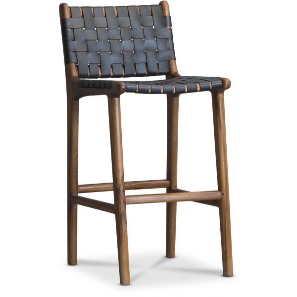 Porto barstol - Svart / Teak