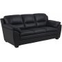 Palarmo 3-sits soffa - Svart ecolder