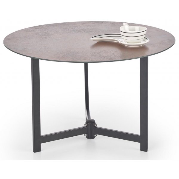 Table basse Neal Ø60 cm - Gris/Marron (Verre) Table basse Neal Ø60 cm - Gris/Marron (Verre)