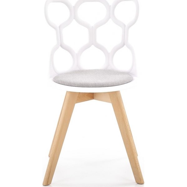 Vernon matstol - Vit/grå/Trä Vernon matstol - Vit/grå/Trä
