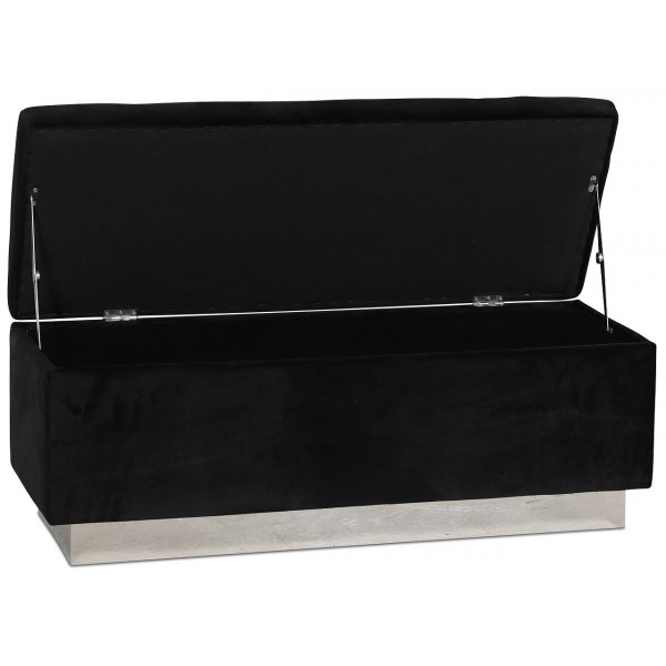 Isabelle sängkista med förvaring - Svart / Krom Isabelle sängkista med förvaring - Svart / Krom