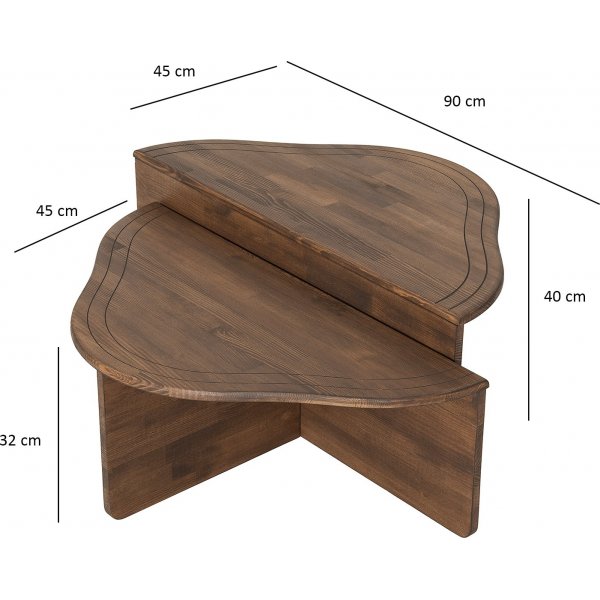Table basse Altopiano 90 x 45 cm - Noyer Table basse Altopiano 90 x 45 cm - Noyer