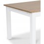 Skagen matgrupp - Skagen 140 cm Bord inklusive 4 st Herrgrd Vind stolar med sits i ekbets - Vit/Ekbets