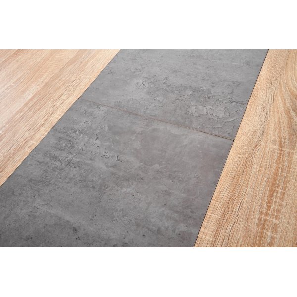 Table  manger Brom 120-160 x 80 cm - Chne/gris