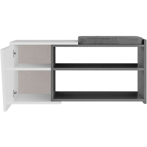 Banc d'entre Fiona - Anthracite/blanc