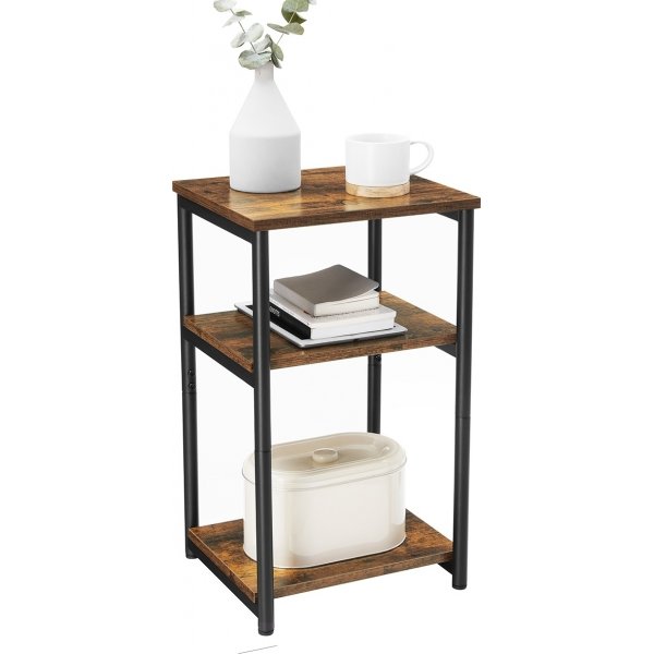 Evy bijzettafel 34 x 30 cm - Bruin/zwart