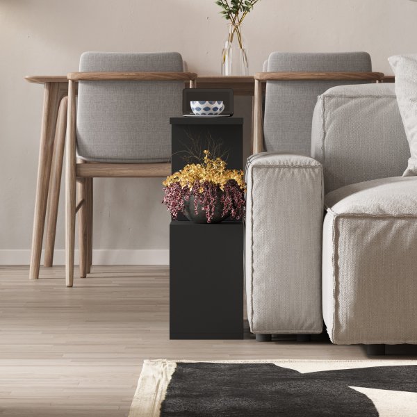 Mania sidobord 60 x 20 cm - Silkessvart Mania sidobord 60 x 20 cm - Silkessvart