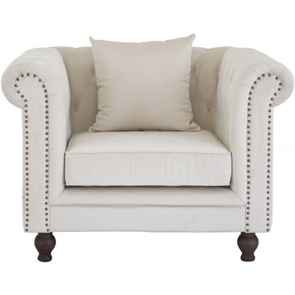 Churchill chesterfieldftlj - Beige sammet