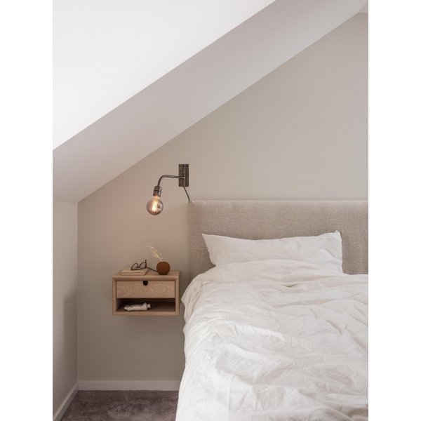 Voet wandlamp - Zilver - 34 cm