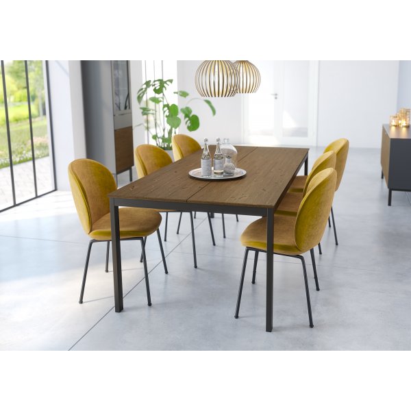 Table à manger Soma 200 x 98 cm - Noir/espresso Table à manger Soma 200 x 98 cm - Noir/espresso