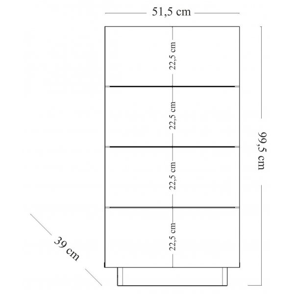 Lody byrå 51 cm - Trä Lody byrå 51 cm - Trä