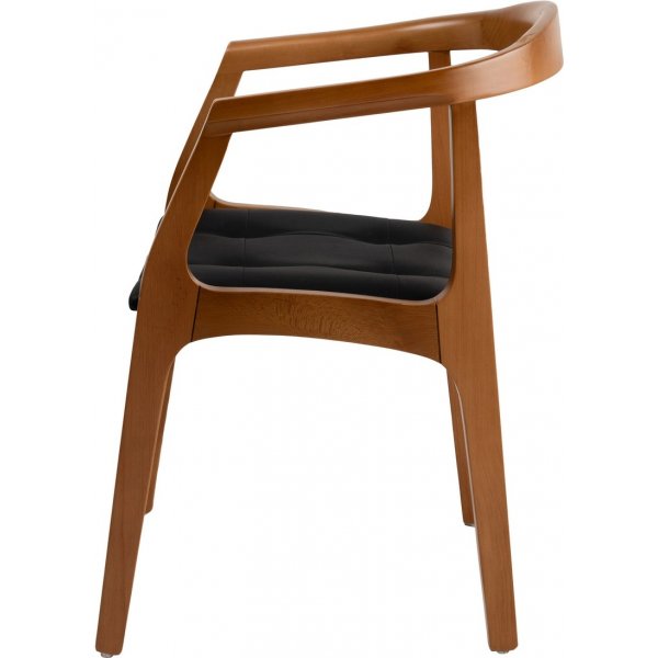 Fauteuil Mira - Chêne/noir Fauteuil Mira - Chêne/noir