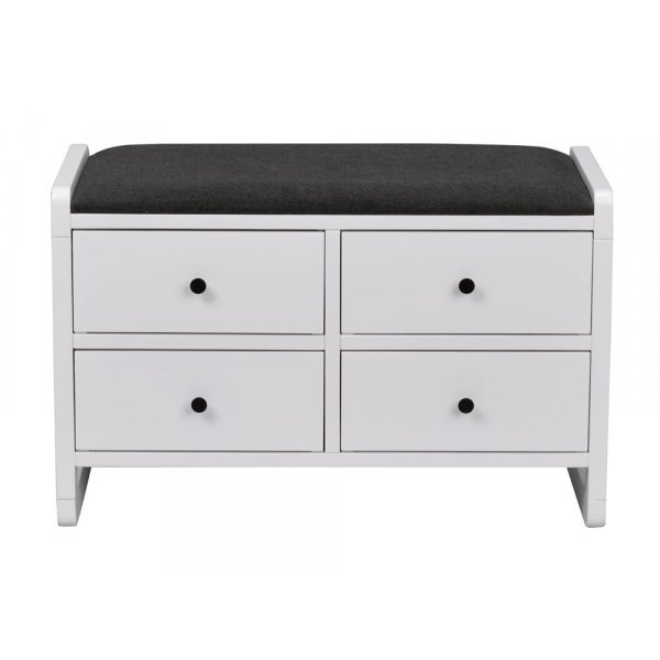 Confect förvaringsbänk - Vit/svart Confect förvaringsbänk - Vit/svart