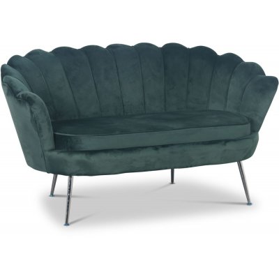 Musslan 2-sits soffa - Grön/krom