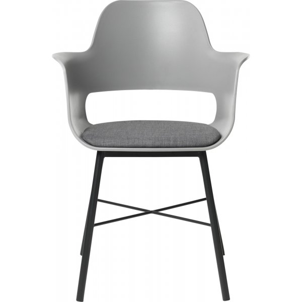 Fauteuil gris Roma avec coussin d'assise Fauteuil gris Roma avec coussin d'assise