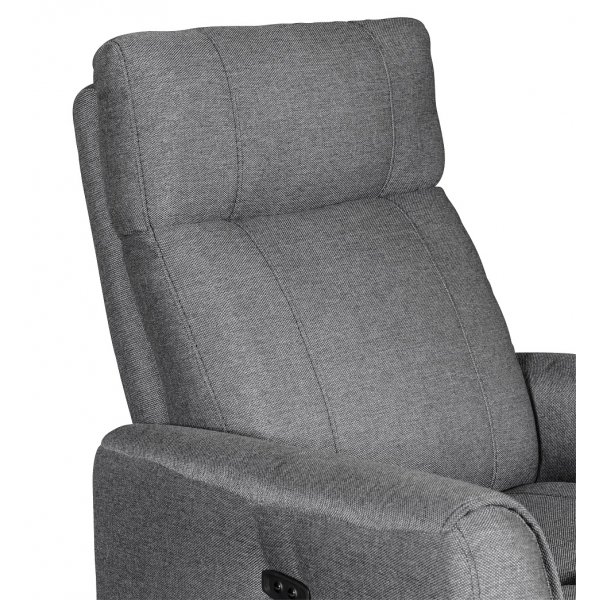 Enjoy Elof El-Recliner - Fåtölj i grått tyg Enjoy Elof El-Recliner - Fåtölj i grått tyg