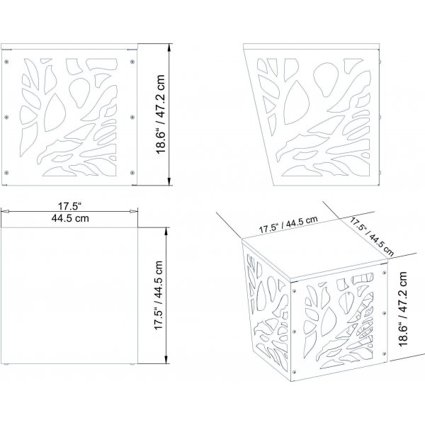 Tonga sidobord 44,5 x 44,5 cm - Guld/vit Tonga sidobord 44,5 x 44,5 cm - Guld/vit