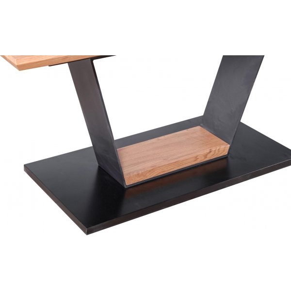 Table à manger Amasten 160-220 cm - Chêne/noir/chêne Table à manger Amasten 160-220 cm - Chêne/noir/chêne