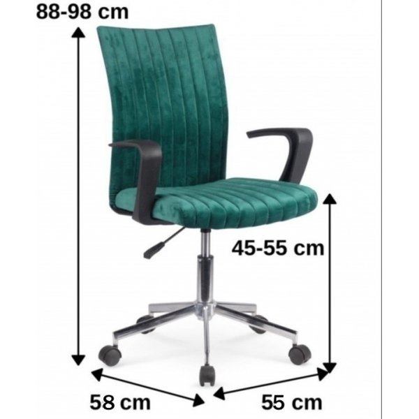 Otto kontorsstol - Mörkgrön (Sammet) Otto kontorsstol - Mörkgrön (Sammet)