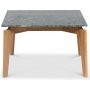 Accent soffbord 75 - Grn marmor / ek