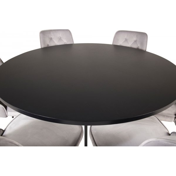 Table à manger Laholm 140 cm - Noir Table à manger Laholm 140 cm - Noir