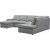 Canap U Trn gris convertible avec rangement - rversible + Dtachant pour meubles