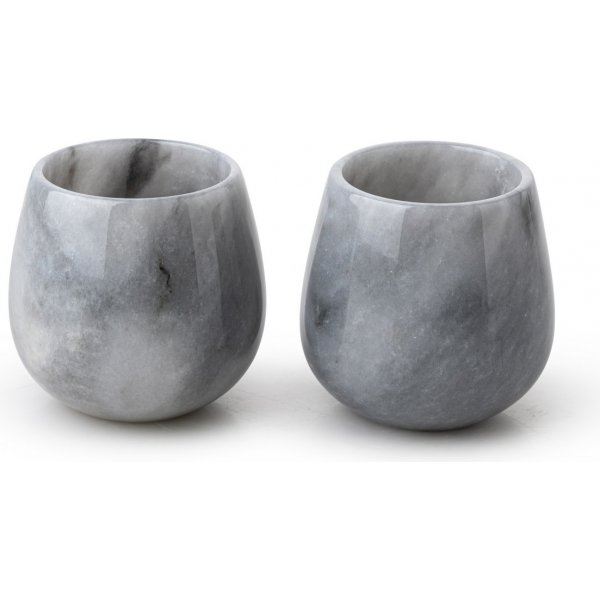 Kaffekoppar i grå marmor från Verona - 2 delar Kaffekoppar i grå marmor från Verona - 2 delar