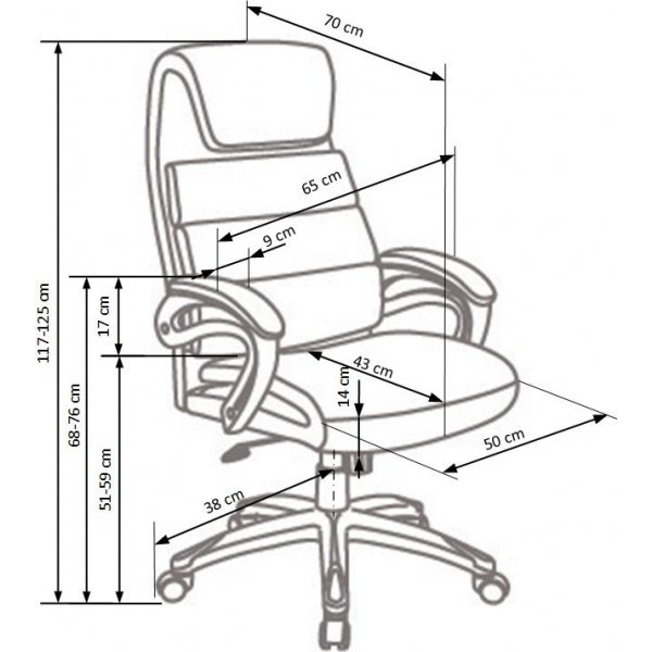 Chaise de bureau Justice - noir Chaise de bureau Justice - noir