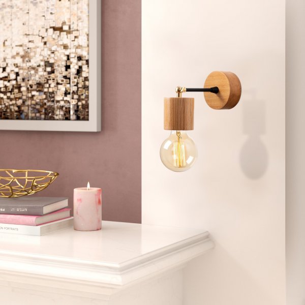 Santo wandlamp N-865 - Hout