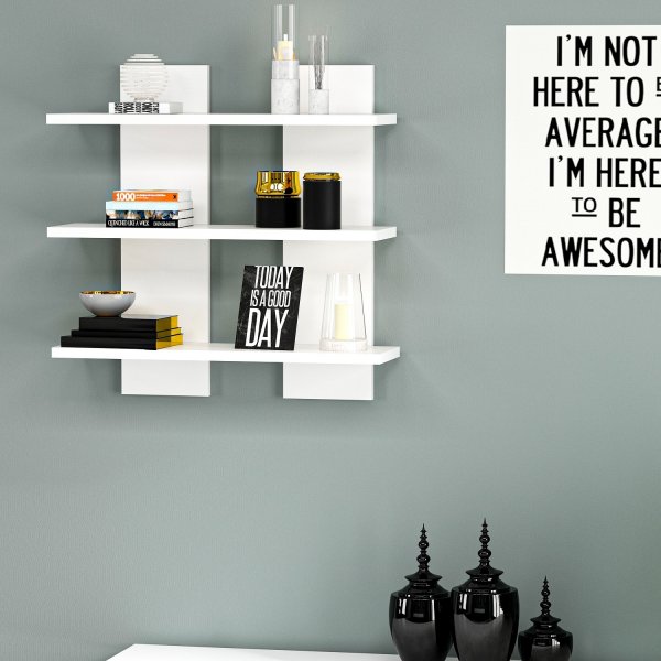 Lela wandplank - Wit Lela wandplank - Wit