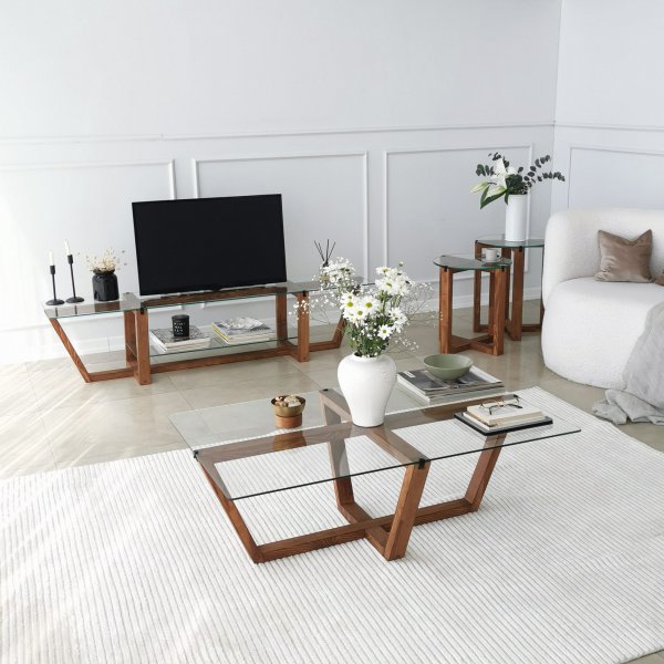 Table basse Amalfi 105 x 65 cm - Noyer Table basse Amalfi 105 x 65 cm - Noyer