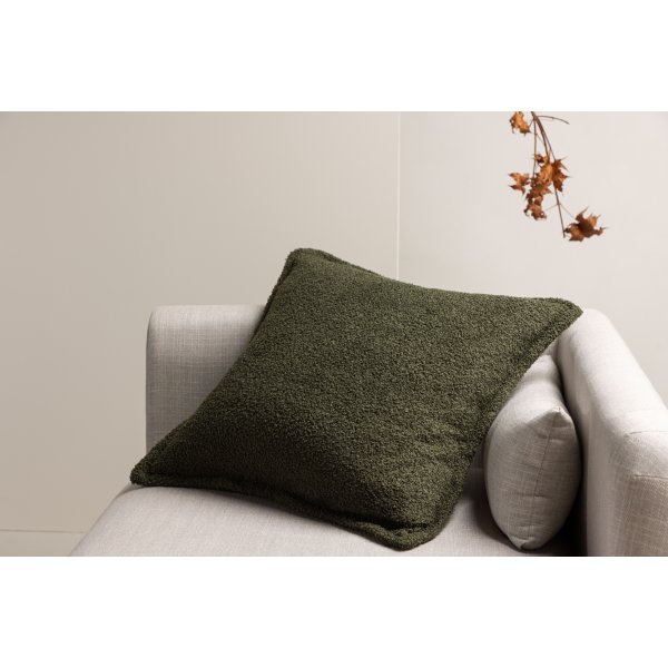 Tuva kuddfodral 60 x 60 cm - Mrkgrn
