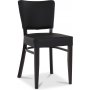 Madonna restaurangstol - Svart PU / Wenge