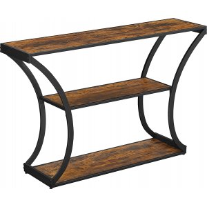 Table console Silje 120 x 30 cm - Marron/noir