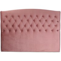Love sänggavel med knappar (Rosa sammet) - Valfri bredd Love sänggavel med knappar (Rosa sammet) - Valfri bredd