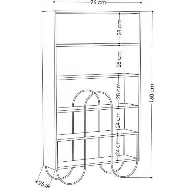 Norfolk bokhylla - Ek