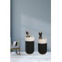 Bud sidobord set 40/40 cm - Svart/vit