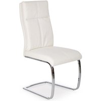 Stol Bonita - Vit (PU) / krom Stol Bonita - Vit (PU) / krom