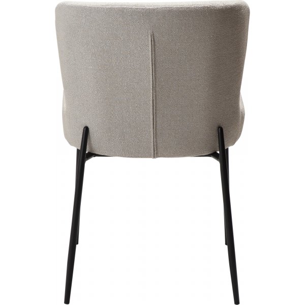 Chaise de salle  manger Glam - Cachemire boucle/noir